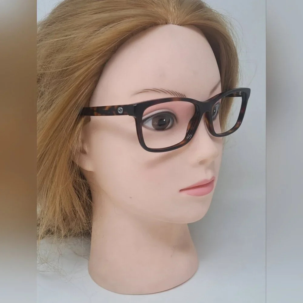 Gucci Women's Eyeglasses Frames Glasses Havana Square GG 3723 HNZ 52-14-140 - Picture 5 of 15